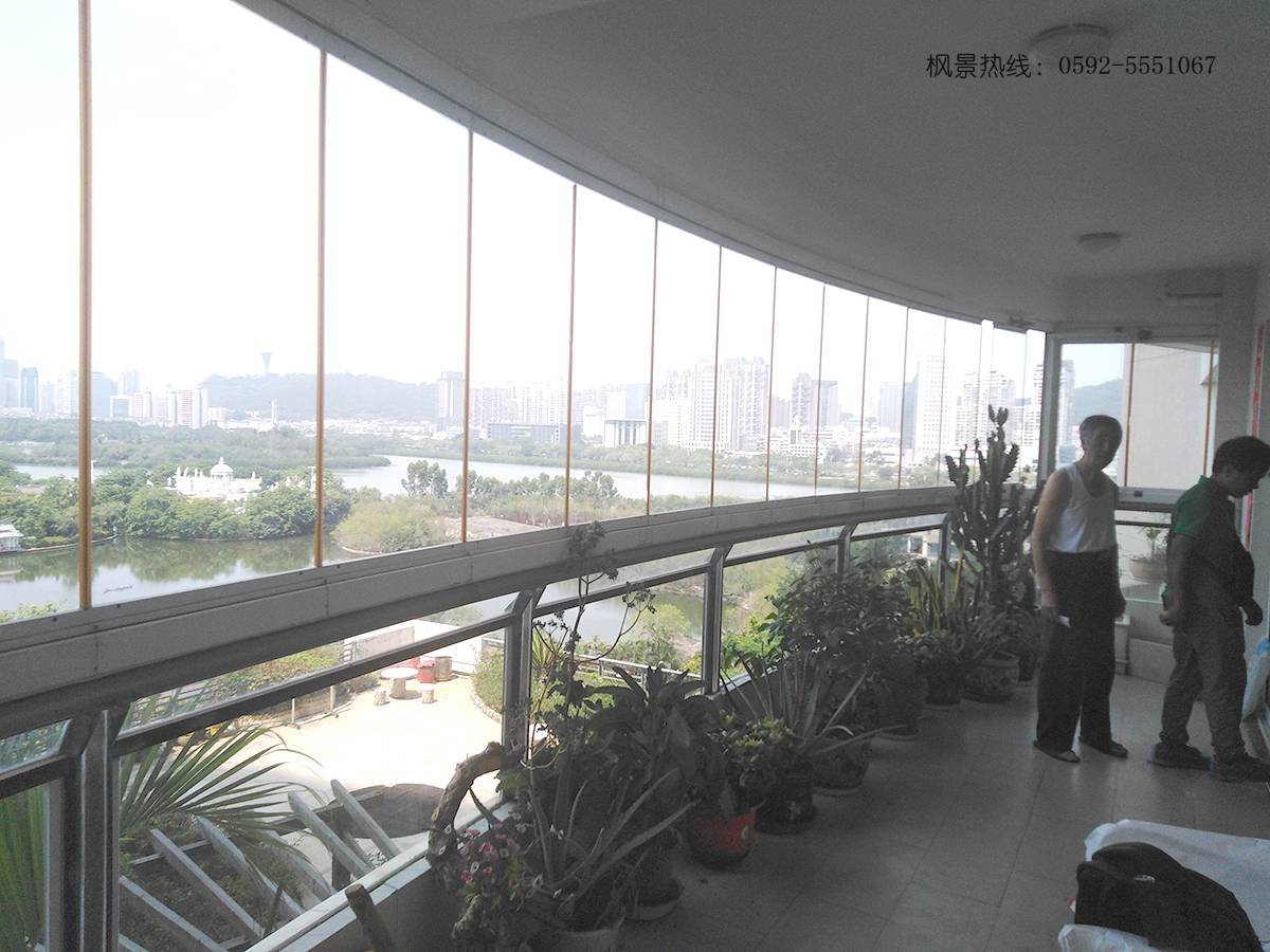厦门南湖明珠无框阳台窗实景案例